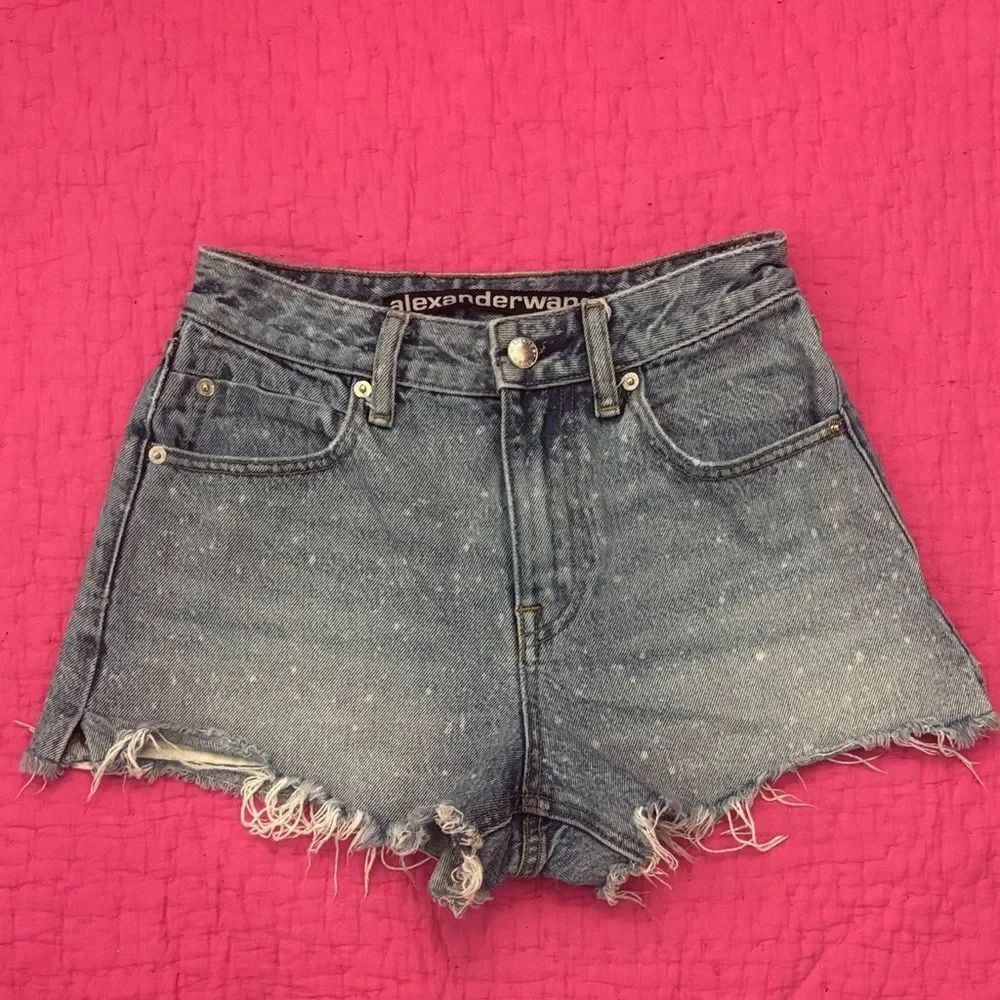 Alexander Wang Distressed Blue Jean Shorts, size 24